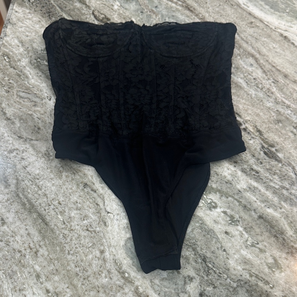 Bardot Black Branded Garment Tag Top